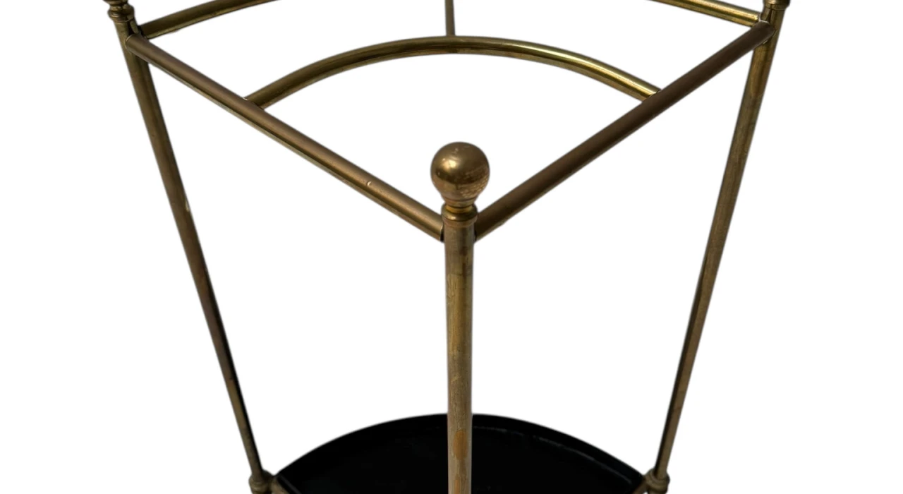 Hollywood Regency Brass Umbrella Stand, 1960s